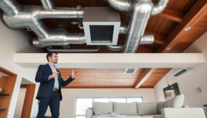 exposed ductwork in house