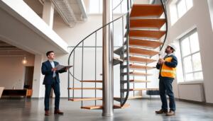 steel spiral staircase